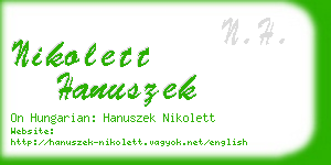 nikolett hanuszek business card